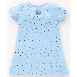 Babyhug Half Sleeves Nighty Star & Whale Print Pack of 2 - Blue