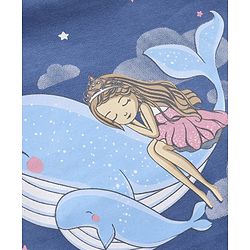 Babyhug Half Sleeves Nighty Star & Whale Print Pack of 2 - Blue