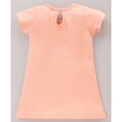 Babyhug Half Sleeves Nighty Kitty Dot & Print Pack of 2 - Peach Pink
