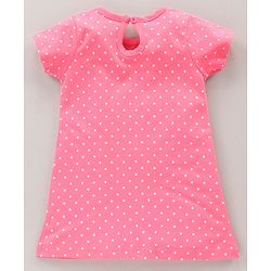 Babyhug Half Sleeves Nighty Kitty Dot & Print Pack of 2 - Peach Pink