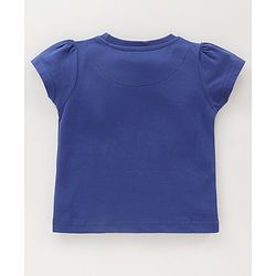Babyhug Half Sleeves Top & Shorts Crown Print - Blue Pink