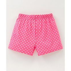 Babyhug Half Sleeves Top & Shorts Crown Print - Blue Pink