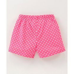 Babyhug Half Sleeves Top & Shorts Crown Print - Blue Pink