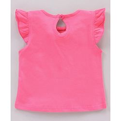 Babyhug Short Sleeves Capri Night Suit Text Print - Pink