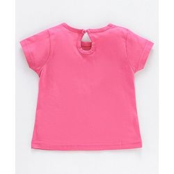 Babyhug Half Sleeves Printed Top & Shorts - Pink Navy