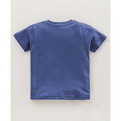 Babyhug Half Sleeves T-Shirt & Shorts Set Striped & Koala Print - Navy Blue