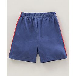 Babyhug Half Sleeves T-Shirt & Shorts Set Striped & Koala Print - Navy Blue