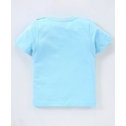 Babyhug Half Sleeves Cotton Shorts Set Shark Printed - Blue