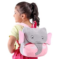 Babyhug Elephant Shaped Soft Toy Bag 11 Inches (Colour & Print May Vary)