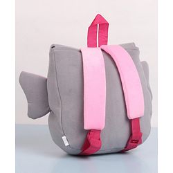 Babyhug Elephant Shaped Soft Toy Bag 11 Inches (Colour & Print May Vary)