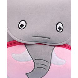 Babyhug Elephant Shaped Soft Toy Bag 11 Inches (Colour & Print May Vary)