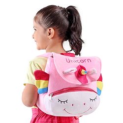 Babyhug Unicorn Shaped Soft Toy Bag - 11 Inches