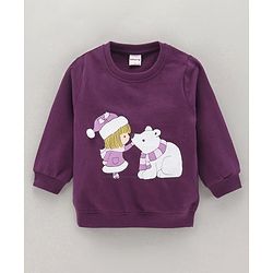 BABYHUG GIRL'S FULL SLEEVES SWEATSHIRT WITH GRAPHICS