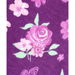Babyhug Full Sleeve Sweatshirt Floral Print with Frill Detailing - Violet