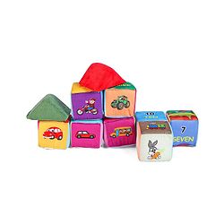 Babyhug 14 pcs Soft Colorful Stacking Cube Set| Alphabets, Numbers, Learning and Educational Brain Development Toy for 3-4 Years Kids| Building Blocks, Stacking and Sorting Gifting Toy| BIS Certified