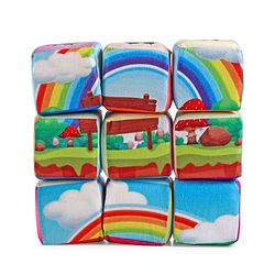 Babyhug 14 pcs Soft Colorful Stacking Cube Set| Alphabets, Numbers, Learning and Educational Brain Development Toy for 3-4 Years Kids| Building Blocks, Stacking and Sorting Gifting Toy| BIS Certified