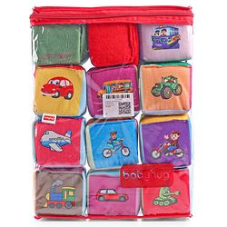 Babyhug 14 pcs Soft Colorful Stacking Cube Set| Alphabets, Numbers, Learning and Educational Brain Development Toy for 3-4 Years Kids| Building Blocks, Stacking and Sorting Gifting Toy| BIS Certified