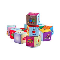 Babyhug 14 pcs Soft Colorful Stacking Cube Set| Alphabets, Numbers, Learning and Educational Brain Development Toy for 3-4 Years Kids| Building Blocks, Stacking and Sorting Gifting Toy| BIS Certified