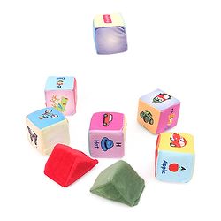 Babyhug 14 pcs Soft Colorful Stacking Cube Set| Alphabets, Numbers, Learning and Educational Brain Development Toy for 3-4 Years Kids| Building Blocks, Stacking and Sorting Gifting Toy| BIS Certified