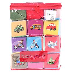 Babyhug 14 pcs Soft Colorful Stacking Cube Set| Alphabets, Numbers, Learning and Educational Brain Development Toy for 3-4 Years Kids| Building Blocks, Stacking and Sorting Gifting Toy| BIS Certified