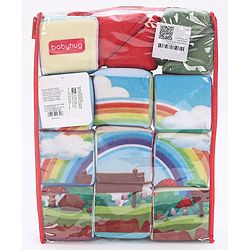 Babyhug 14 pcs Soft Colorful Stacking Cube Set| Alphabets, Numbers, Learning and Educational Brain Development Toy for 3-4 Years Kids| Building Blocks, Stacking and Sorting Gifting Toy| BIS Certified