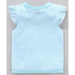 Babyhug 100% Cotton Sleeveless Stripe & Floral Printed Vest Pack Of 3 - Yellow Blue & White