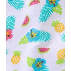 Babyhug 100% Cotton Sleeveless Stripe & Floral Printed Vest Pack Of 3 - Yellow Blue & White