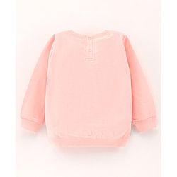 Babyhug Full Sleeves Knit Sweatshirt With Chip And Dale Print- Pink