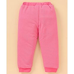 Babyhug Cotton Winter Wear Heart Patched Hooded T-Shirt and Dotted Lounge Pant - Navy Blue Pink
