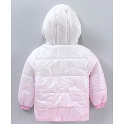 Babyhug Woven Full Sleeves Heavy Winter Jacket Colour Block - Pink