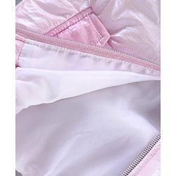 Babyhug Woven Full Sleeves Heavy Winter Jacket Colour Block - Pink
