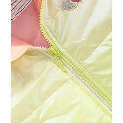 Babyhug Full Sleeves Hooded Jacket Color Block  Pattern with Heart Patch - Multicolour