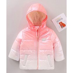 Babyhug Full Sleeves Color Block Hooded Jacket - Pink