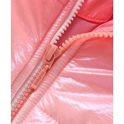 Babyhug Full Sleeves Color Block Hooded Jacket - Pink