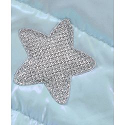 Babyhug Full Sleeves Hooded Jacket With Shimmer- Blue