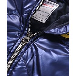 Babyhug Full Sleeves Quilted Jacket - Blue