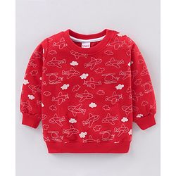Babyhug Full Sleeves Knit Sweatshirts With Text Graphics Pack of 2- Multicolor