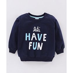 Babyhug Full Sleeves Knit Sweatshirts With Text Graphics Pack of 2- Multicolor