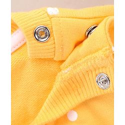 Babyhug Full Sleeves Cotton Knit Sweatshirt With Minnie Mouse Graphics - Yellow