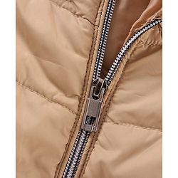 Babyhug Full Sleeves Solid Heavy Winter Hooded Jacket - Fawn