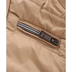 Babyhug Full Sleeves Solid Heavy Winter Hooded Jacket - Fawn