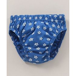 Babyhug Cotton Knit Antibacterial Stripe & Star Printed Briefs Pack of 5 - Multicolour