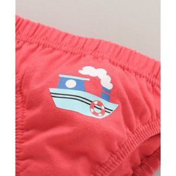 Babyhug Cotton Knit Antibacterial Stripe & Star Printed Briefs Pack of 5 - Multicolour