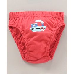 Babyhug Cotton Knit Antibacterial Stripe & Star Printed Briefs Pack of 5 - Multicolour