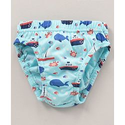 Babyhug Cotton Knit Antibacterial Stripe & Star Printed Briefs Pack of 5 - Multicolour