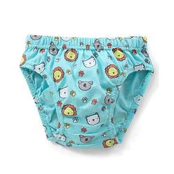 Babyhug  Cotton Knit Antibacterial Animal Print & Striped Briefs Pack of 5 - Multicolour