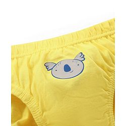 Babyhug  Cotton Knit Antibacterial Animal Print & Striped Briefs Pack of 5 - Multicolour