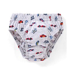 Babyhug Antibacterial Stripes & Vehicle Print Briefs Pack of 5 - Multicolor
