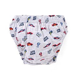 Babyhug Antibacterial Stripes & Vehicle Print Briefs Pack of 5 - Multicolor