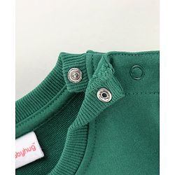Babyhug Full Sleeves Sweatshirt Teddy Embroidery - Green